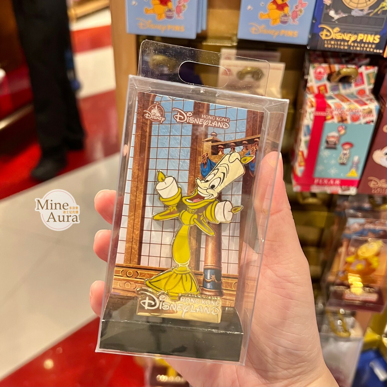 盧米亞 蠟燭 Lumière  徽章 PIN 美女與野獸 Beauty and the Beast -香港迪士尼樂園