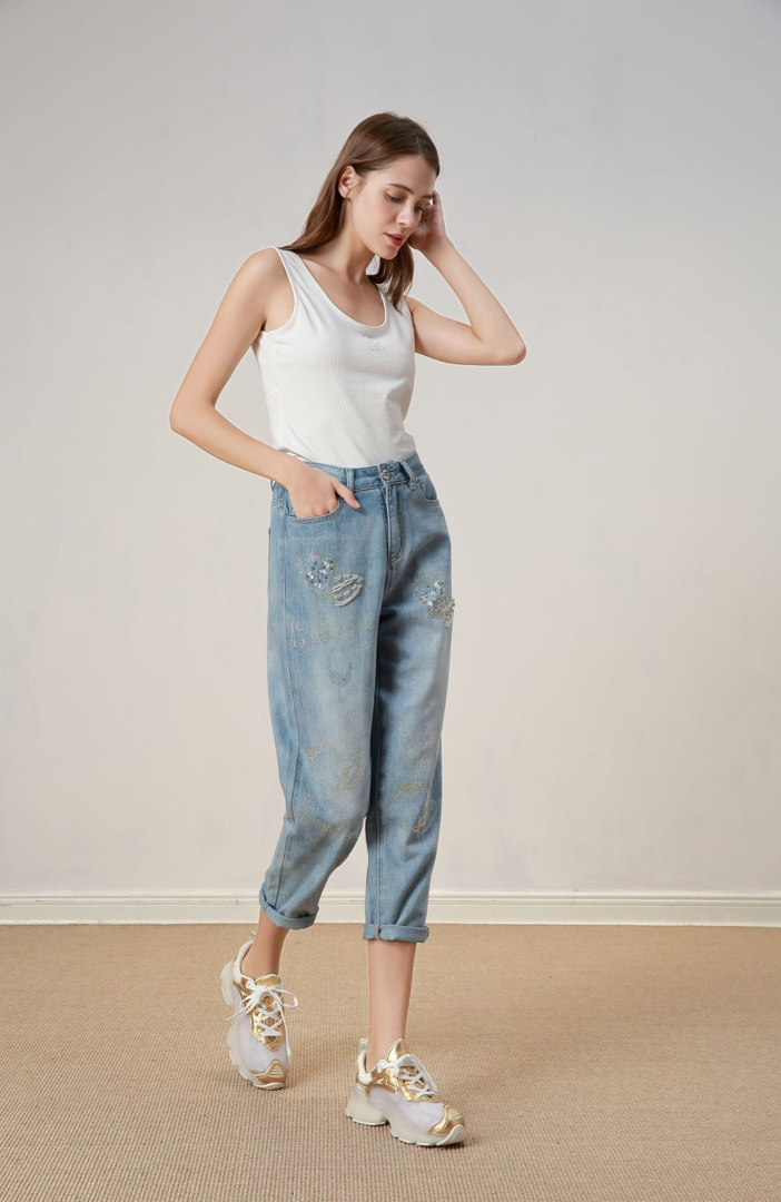 BC1EC338B1 小鑽可愛牛仔褲