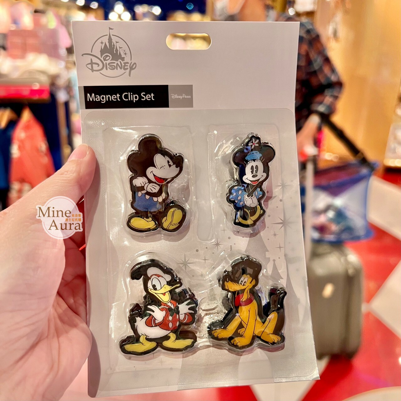 米奇 Mickey 與好友們 造型 夾式 磁鐵4入組 -香港迪士尼樂園