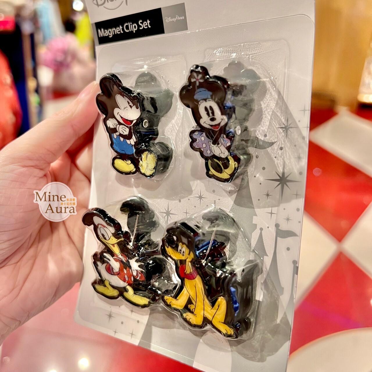 米奇 Mickey 與好友們 造型 夾式 磁鐵4入組 -香港迪士尼樂園