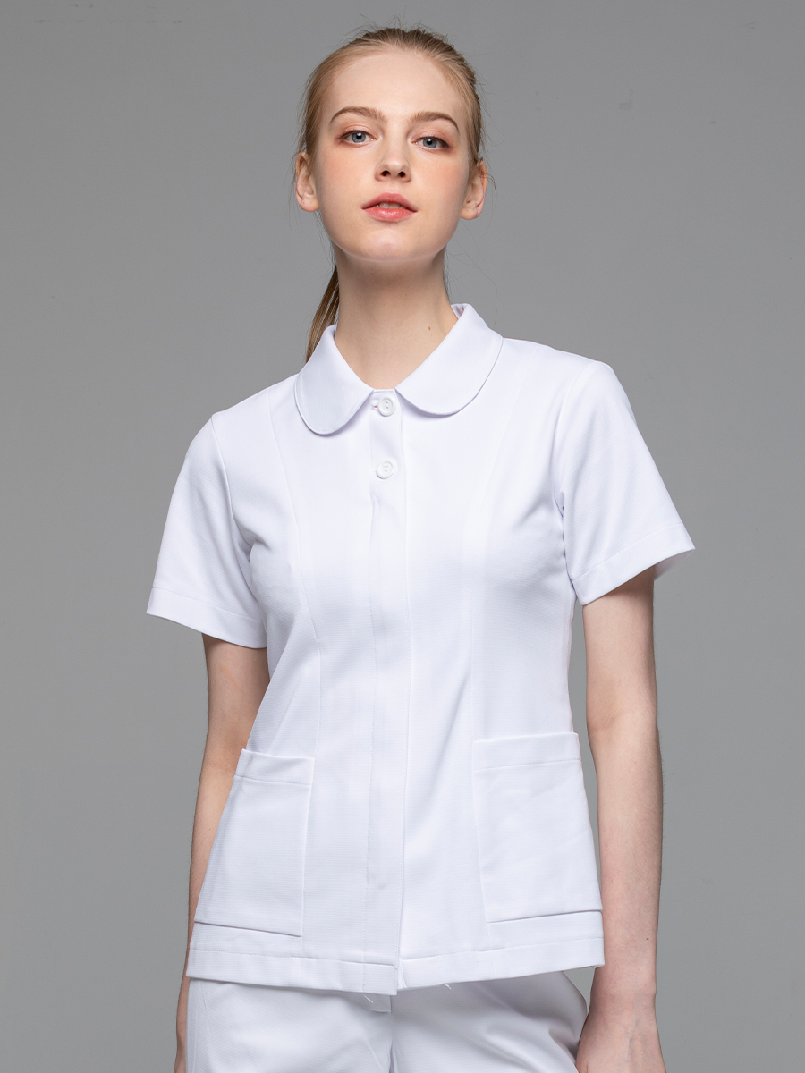 【 A204-W0 】女護理上衣-A科技布-純粹白