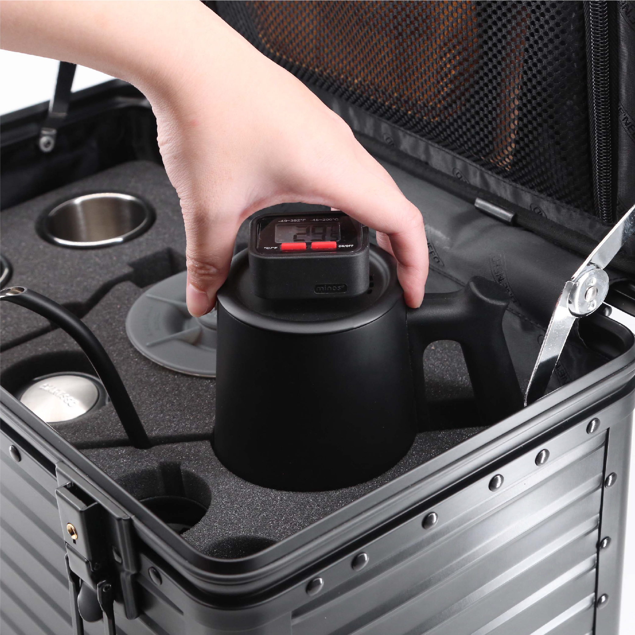 It's Coffee O'clock  咖啡行李箱 10件組 黑色款 / 銀色款