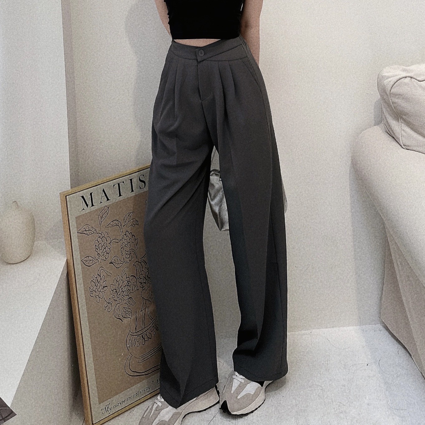 絲滑交叉褲頭涼感西裝褲/四色