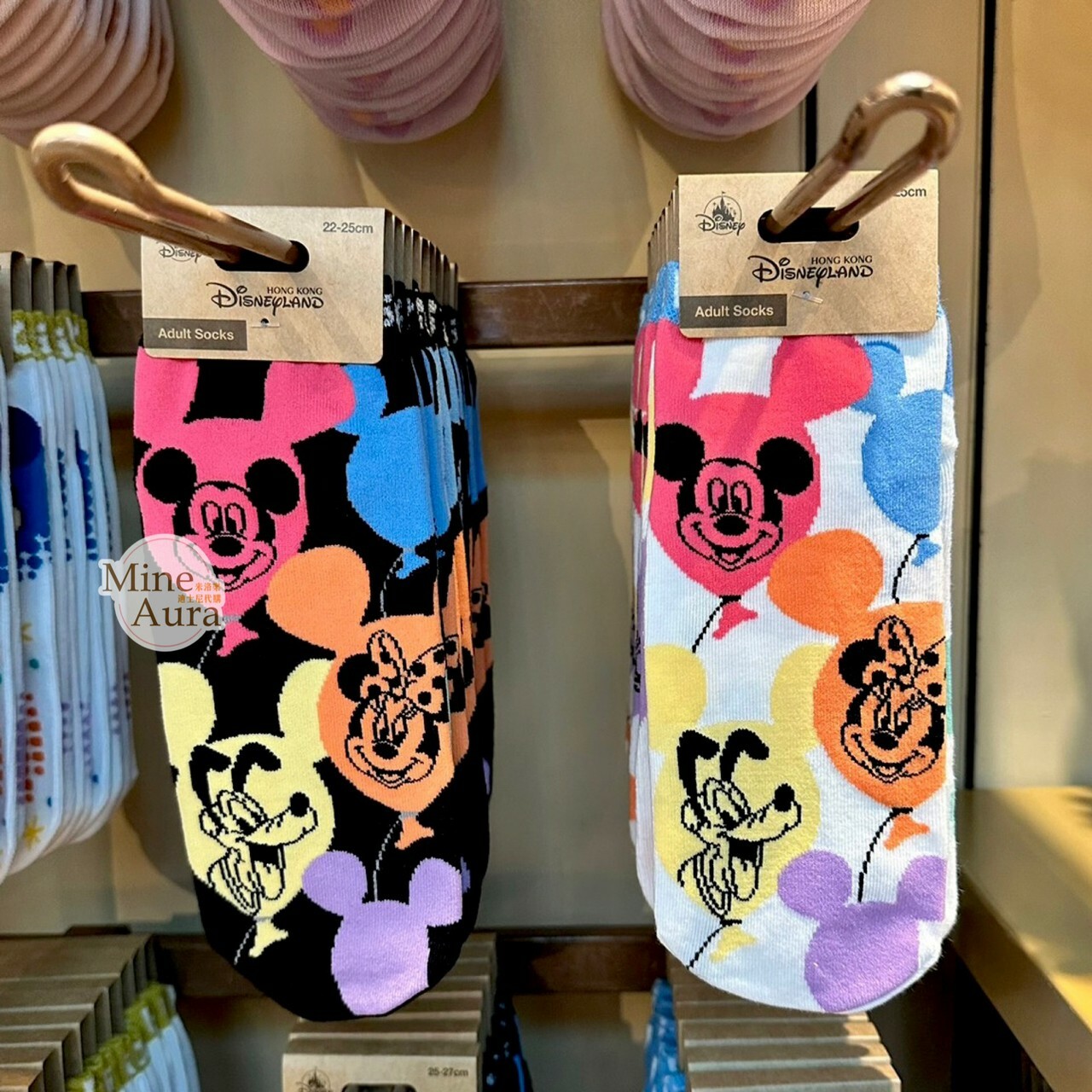 米奇 Mickey 米妮 Minnie 米奇頭氣球 圖案 襪子 -香港迪士尼樂園