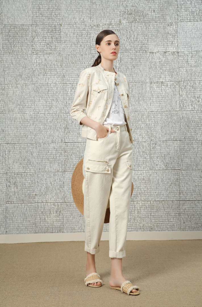 BC1EB037D1 天空之城logo花園字母印花牛仔外套