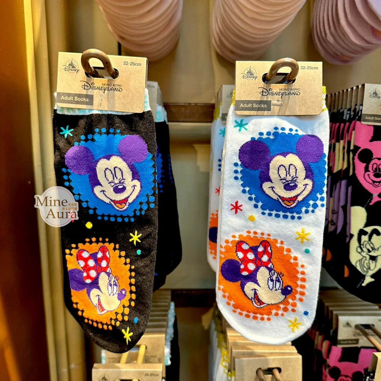 米奇 Mickey 唐老鴨 Donald 大頭圖案 襪子 -香港迪士尼樂園