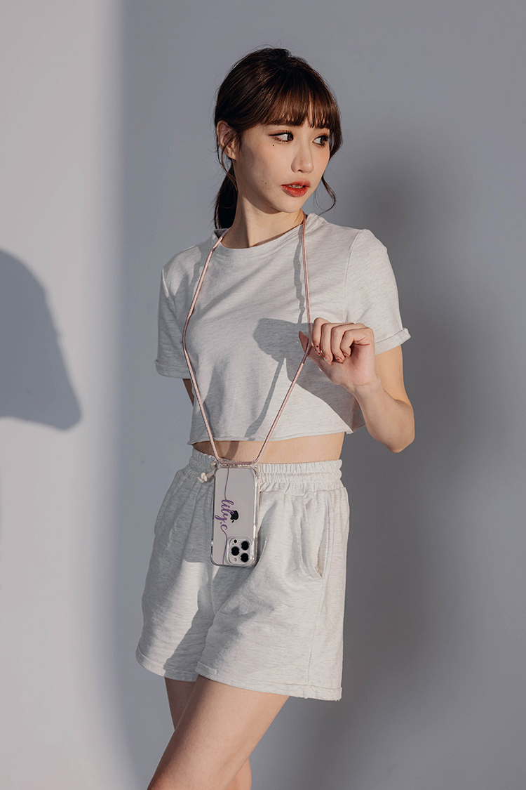 紫色姓名- (客製化) iPhone透明掛繩手機殼