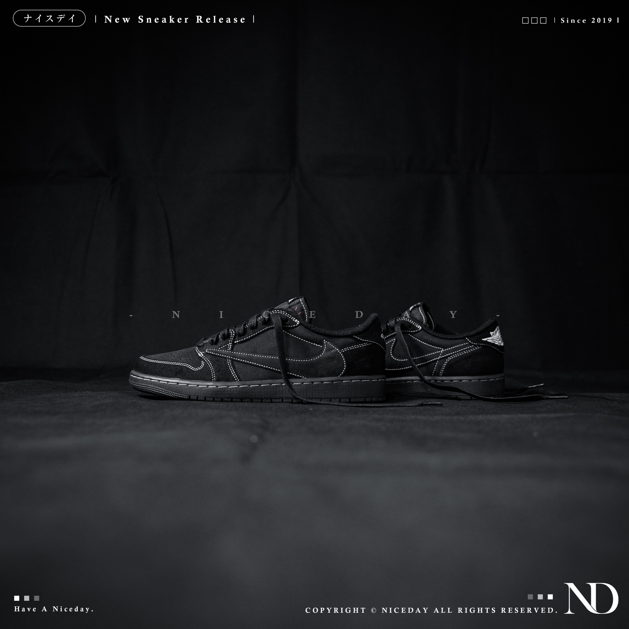 NICEDAY 代購 Travis Scott x Air Jordan 1 倒勾 黑武士 聯名款 限量 DM7866-001