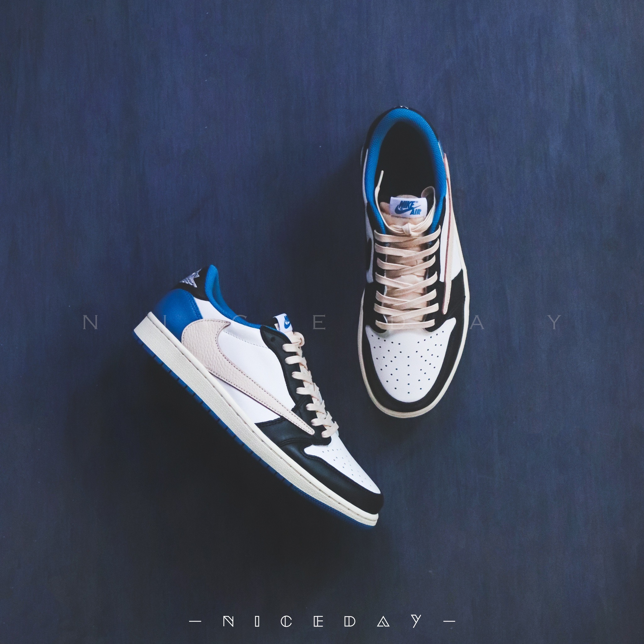 NICEDAY 代購 Fragment x Travis Scott x Air Jordan 1 Low 倒勾 藤原浩 閃電 三方聯名 DM7866-140