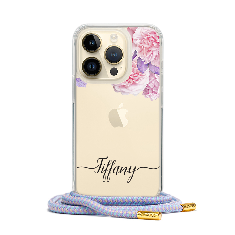少女玫瑰 - (客製化) iPhone透明掛繩手機殼
