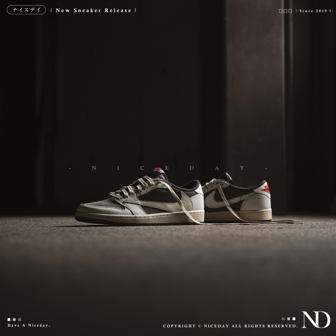 NICEDAY 代購 Travis Scott x Air Jordan 1 Low 倒勾 摩卡 白 棕 男女尺寸 DM7866-162