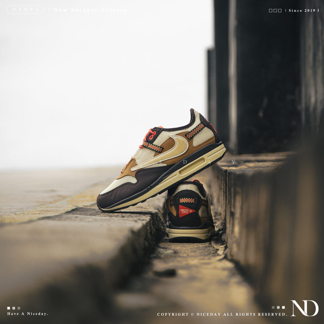 NICEDAY 代購 Travis scott  x Nike Air Max 1 聯名 氣墊 棕色 咖啡色 男女尺寸 DO9392-200