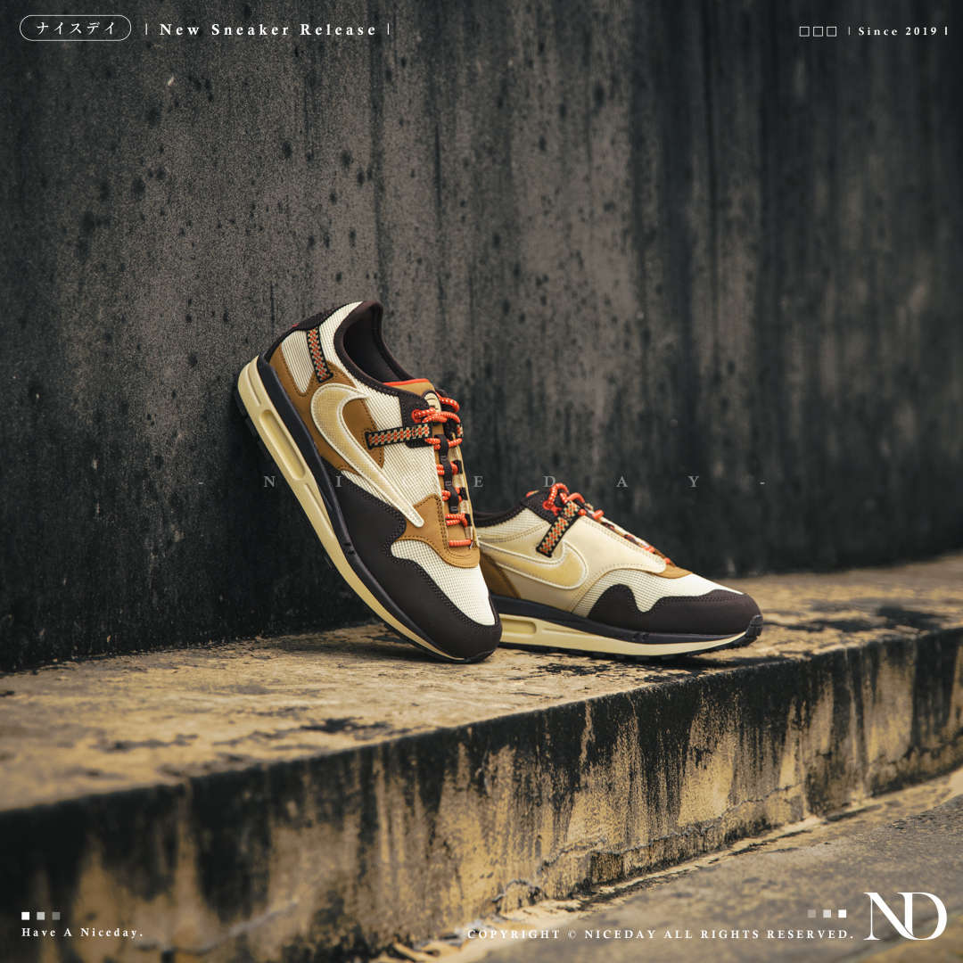 NICEDAY 代購 Travis scott  x Nike Air Max 1 聯名 氣墊 棕色 咖啡色 男女尺寸 DO9392-200