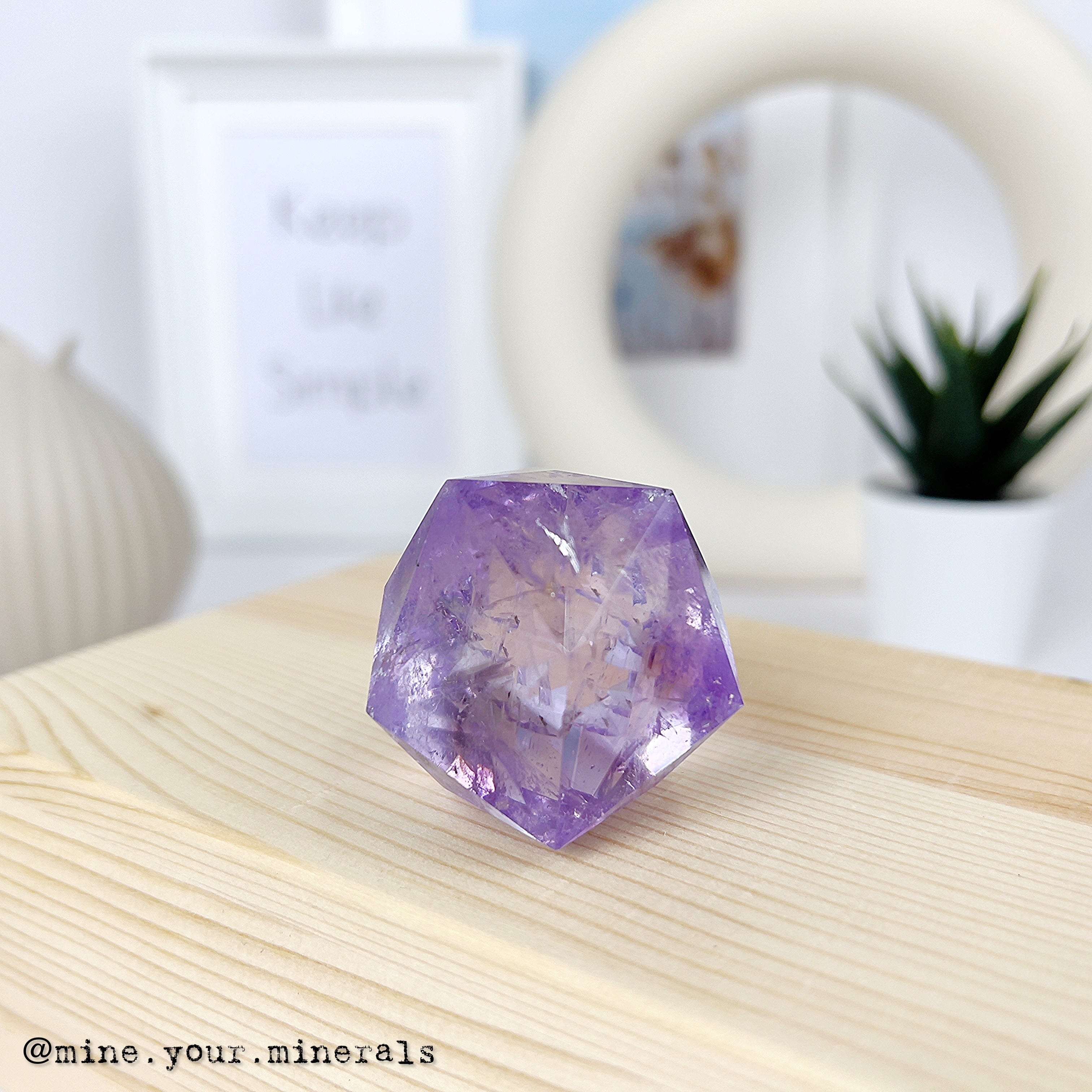 紫水晶60切面擺件