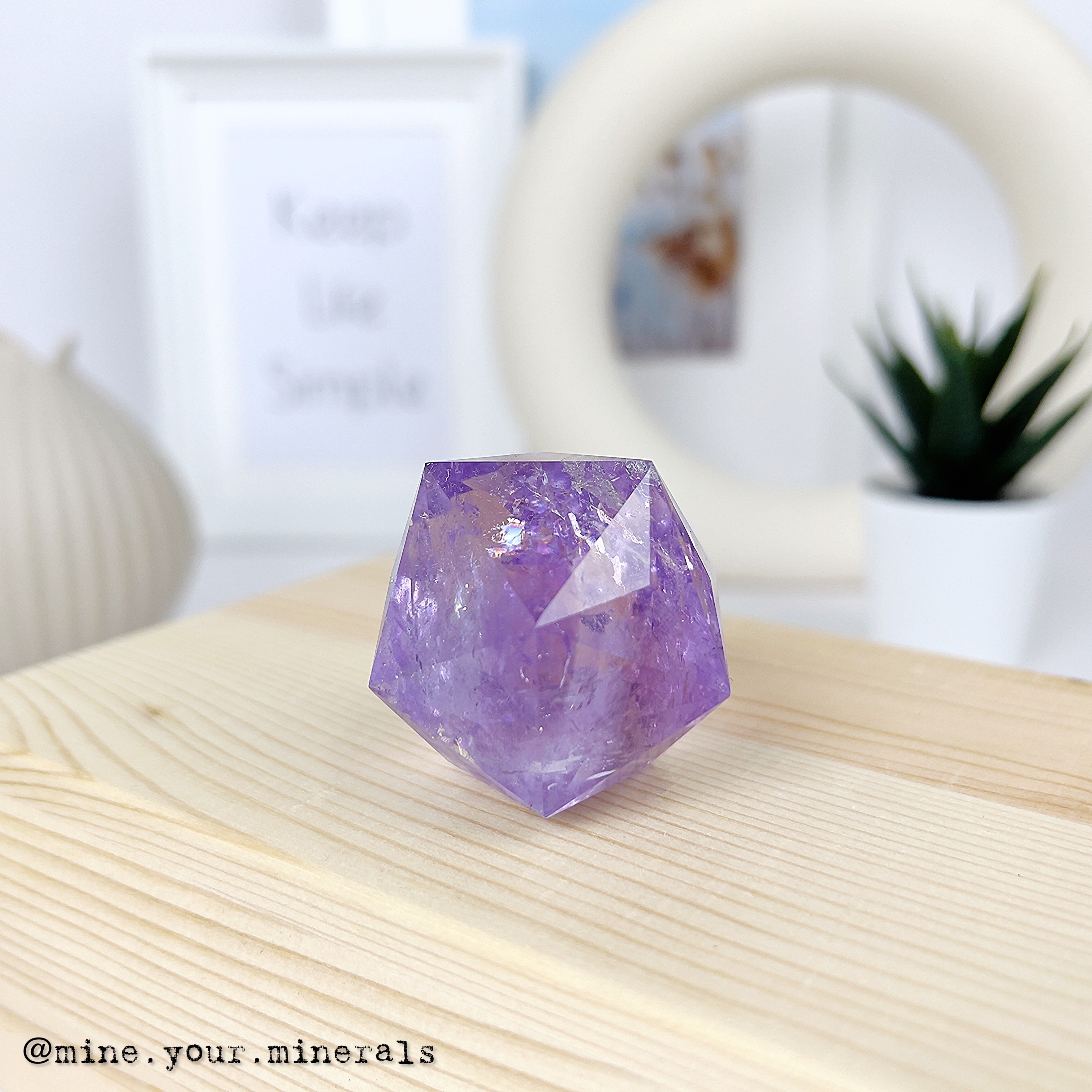 紫水晶60切面擺件