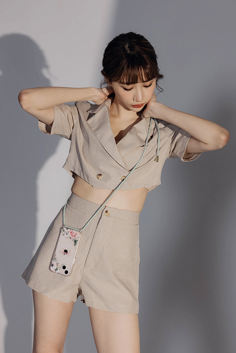 幾何玫瑰 - (客製化) 透明掛繩殼-iPhone客製化手機殼