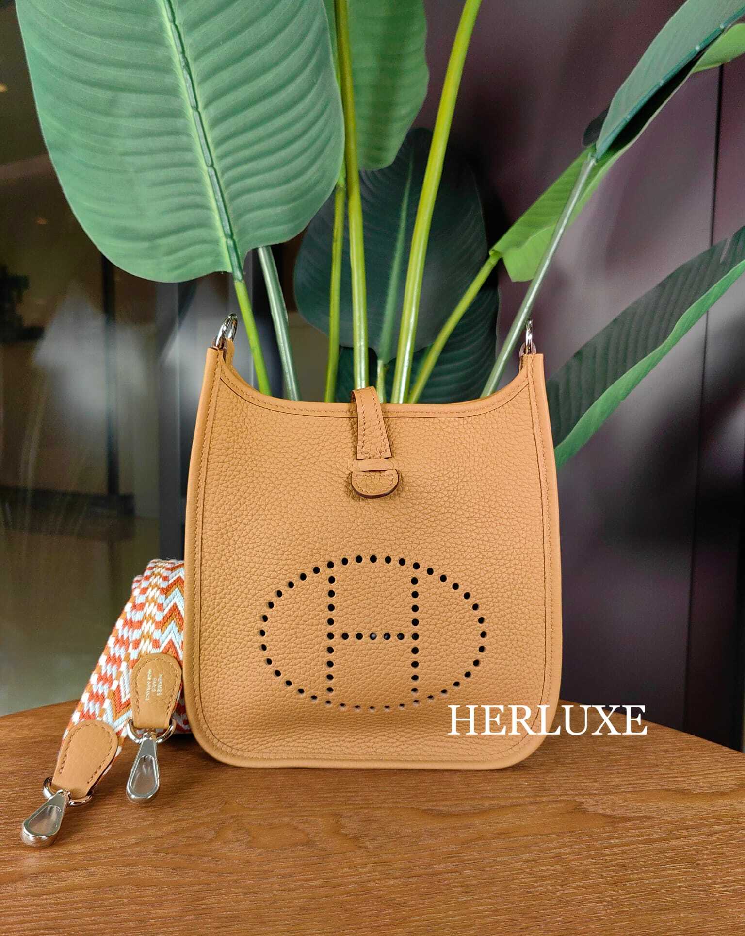 Evelyne mini 4B biscuit ck tc W 編織帶  (一代：肩帶長105cm）