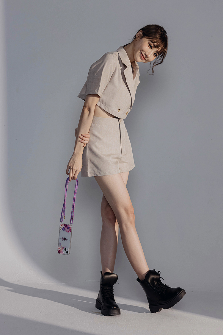 桃紫叢林 - (客製化) iPhone背帶掛繩手機殼