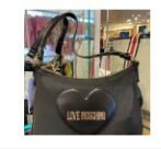 [S] LOVE MOSCHINO HEART LOGO CROSSBODY BAG,BLACK, 8054400322608 (SLM124)