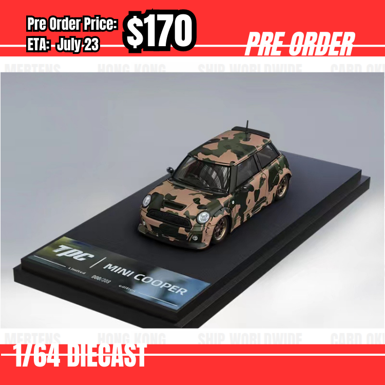 Pre Order-$170 TPC 1:64 Mini Cooper R56 Yello Camo [OD20/05]