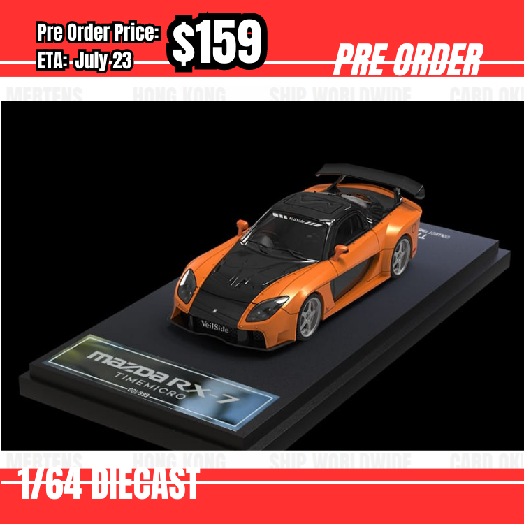Pre Order-$159 Time Micro 1:64 Mazda RX-7 Veilside Fortune [OD20/05]