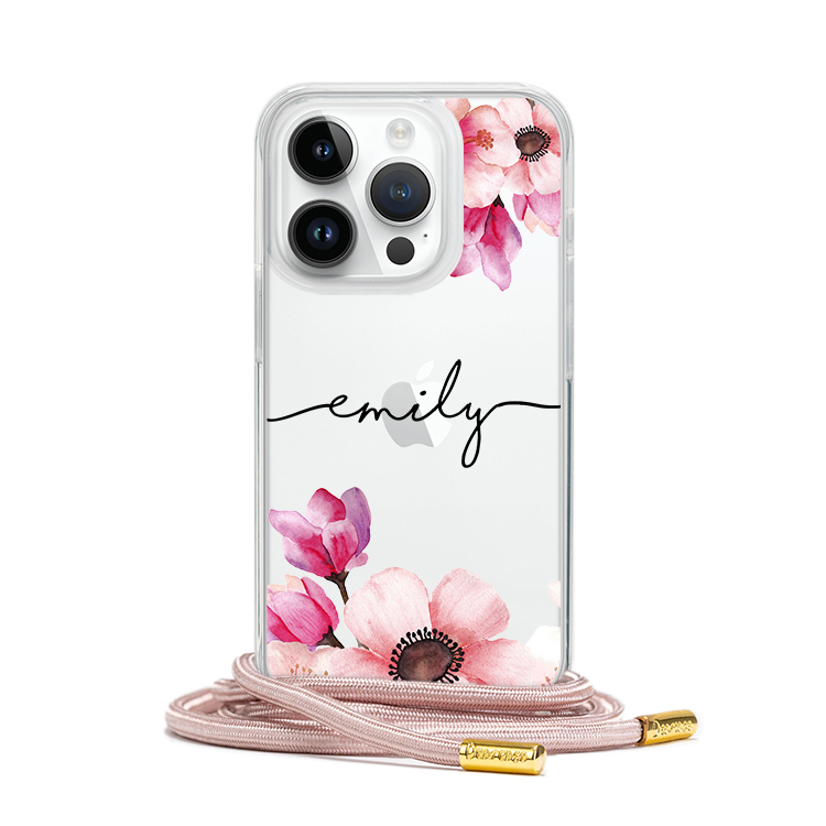 日本櫻花 - (客製化) iPhone背帶掛繩手機殼