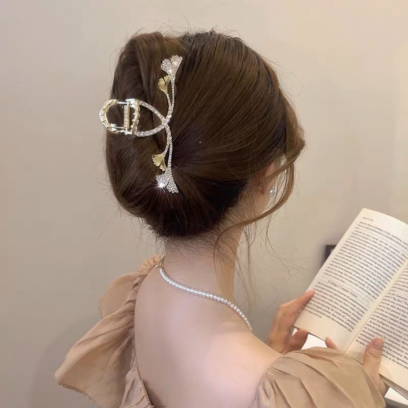 Diamond Gingkgo Hair Claw