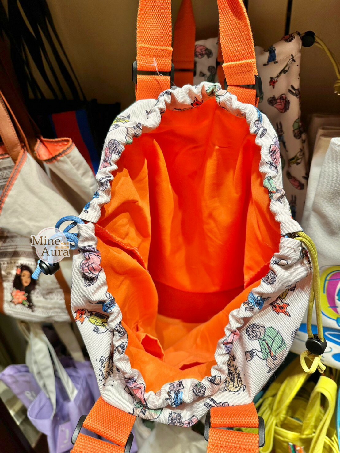 動物方城市 Zootopia 彩色素描風 圖案 束口 手提包 -香港迪士尼樂園