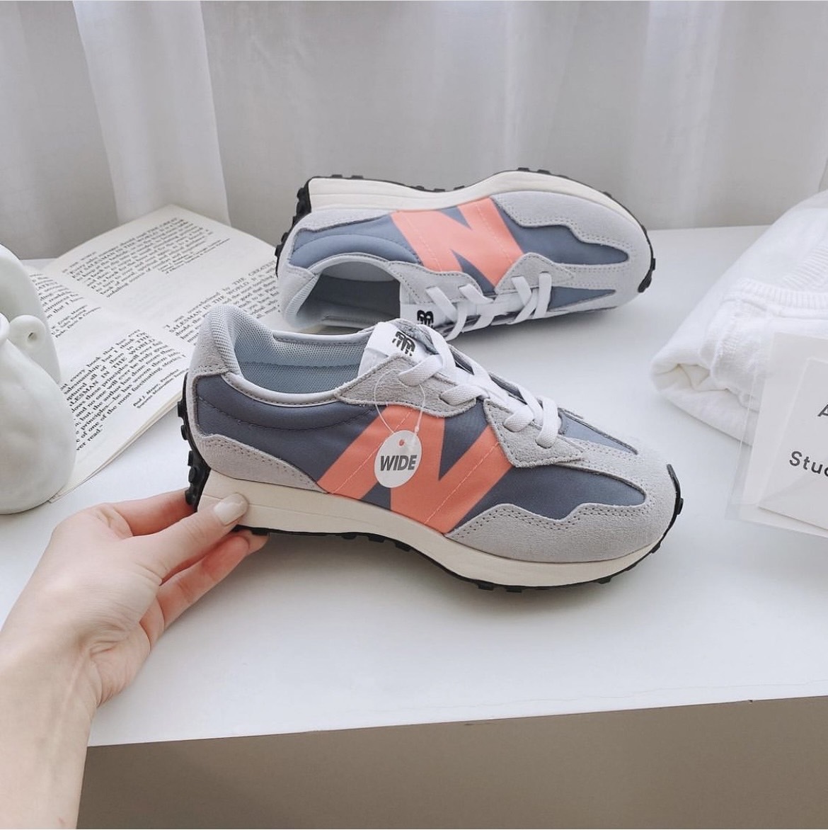 New Balance 327 BABY粉藍 粉色 寶寶藍  復古鞋 GS327FO