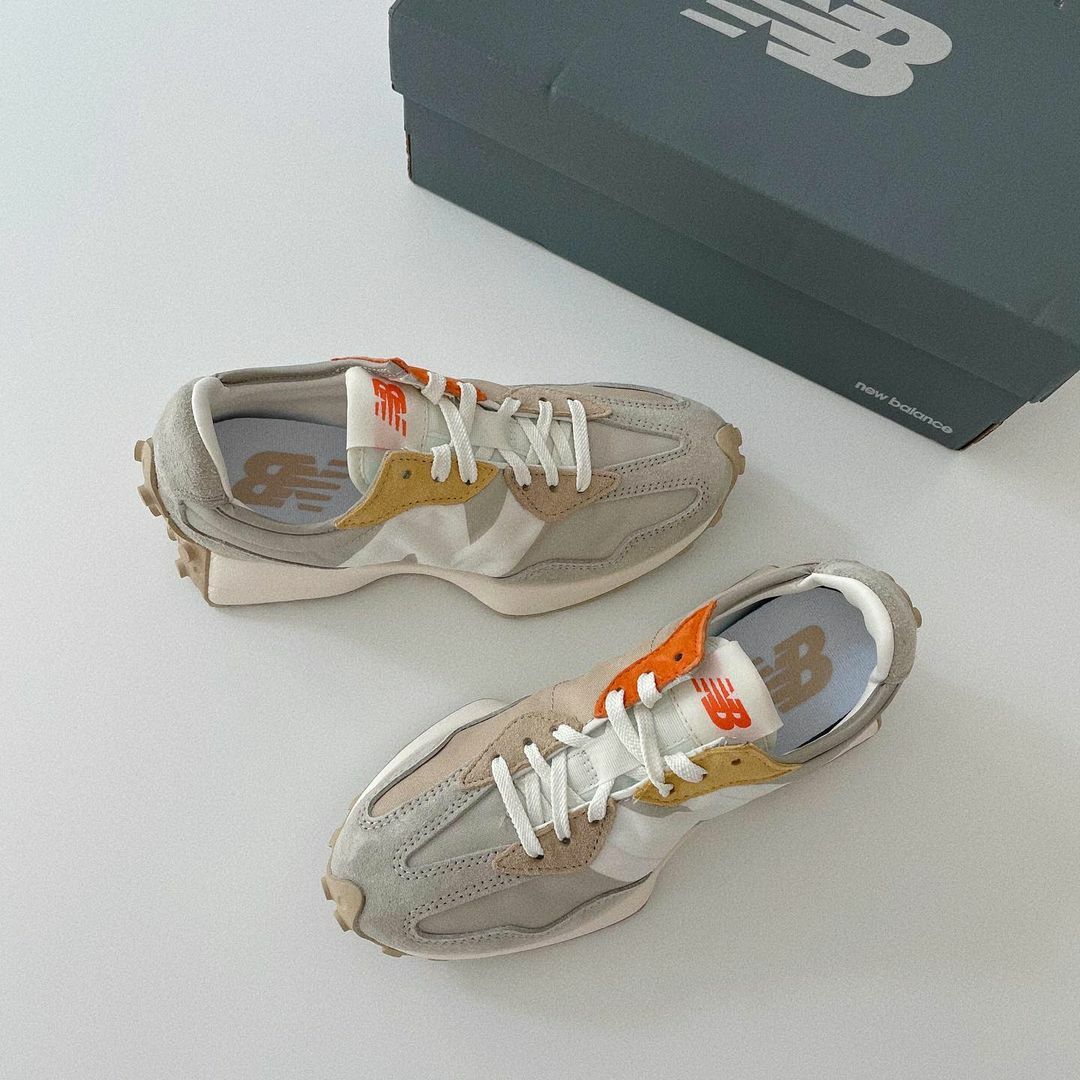 New Balance 327 燕麥奶茶 奶茶色 白色 大N 復古 休閒鞋 WS327MS