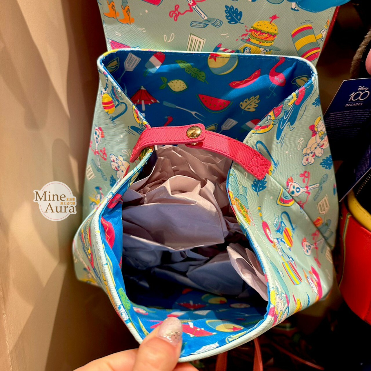 玩具總動員 Toy Story 塗鴉風 滿把 圖案 掀蓋 設計 造型 後背包 -香港迪士尼樂園