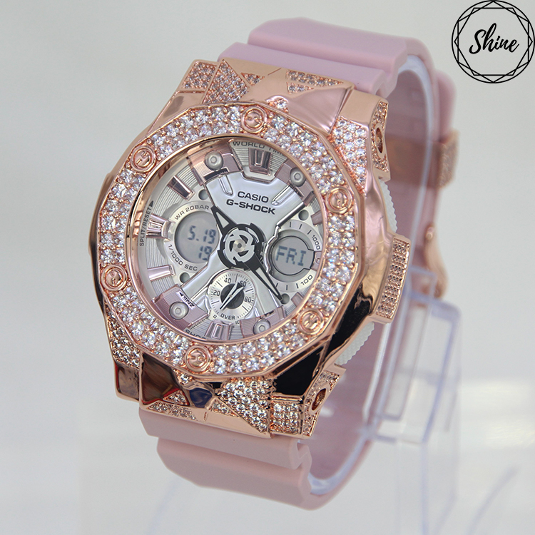 玫瑰金 Mini-G 改裝手錶 GMA-S120NP-4A - 尋星