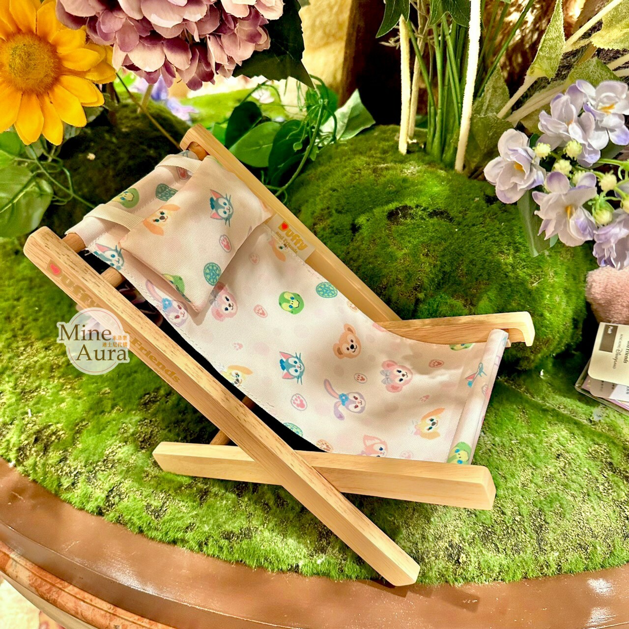 (現貨) 達菲 Duffy 與好友們 滿版 圖案 娃娃玩偶專用配件 折疊躺椅 擺飾品 -香港迪士尼樂園