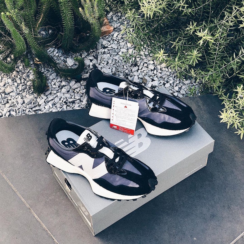 New Balance 327 黑絲綢 黑灰色 黑色 白N字 復古鞋 增高 WS327SFC