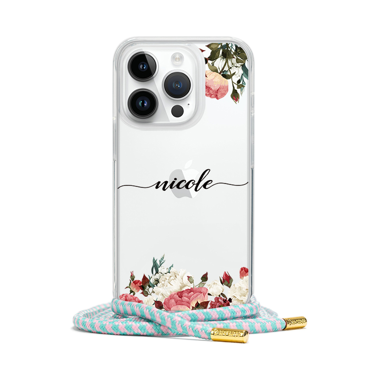 氣質玫瑰 - (客製化) iPhone背帶掛繩手機殼