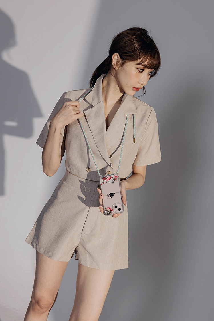 氣質玫瑰 - (客製化) iPhone背帶掛繩手機殼