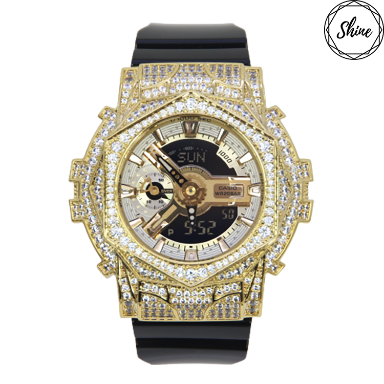 金色 Mini-G 改裝手錶 GMA-S110GB-1A - 玫瑰