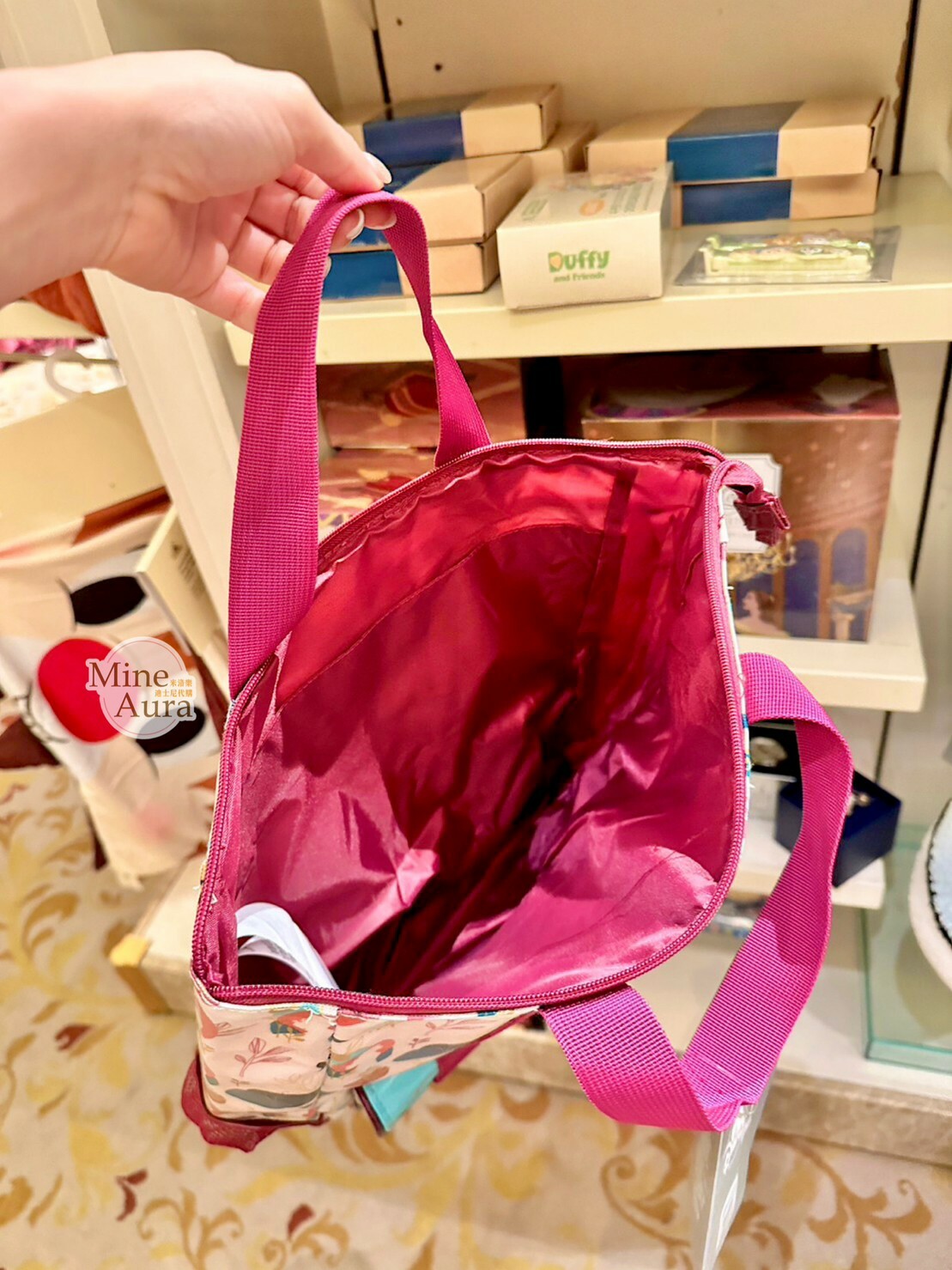 艾莎 Elsa 安娜Anna 剪影 滿版圖案 手提袋 手提包 後背包 冰雪奇緣 Frozen -香港迪士尼樂園