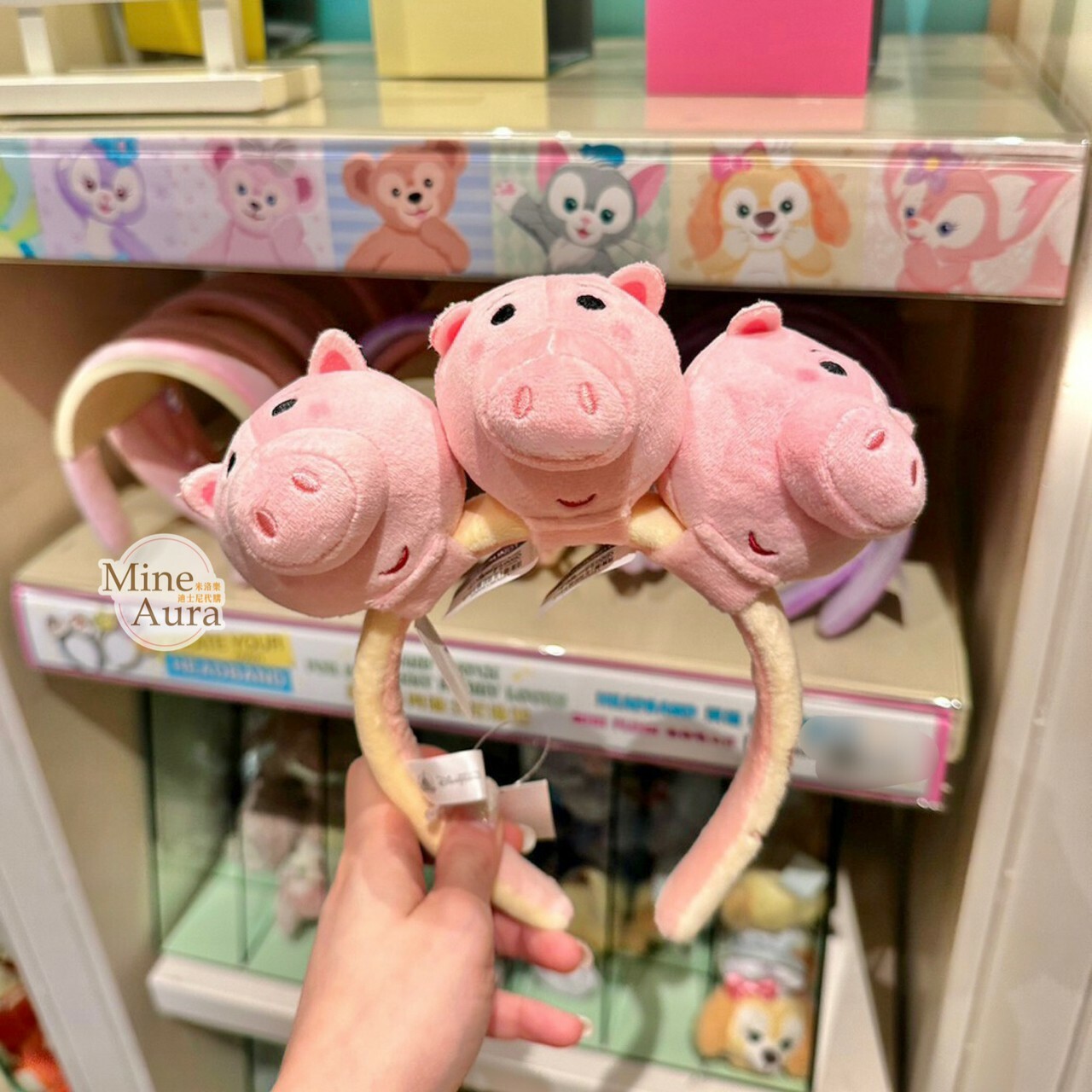 火腿豬 Ham 大頭絨毛 迷你公仔 娃娃 (搭配個人客製髮圈用) 玩具總動員 Toy Story -香港迪士尼樂園