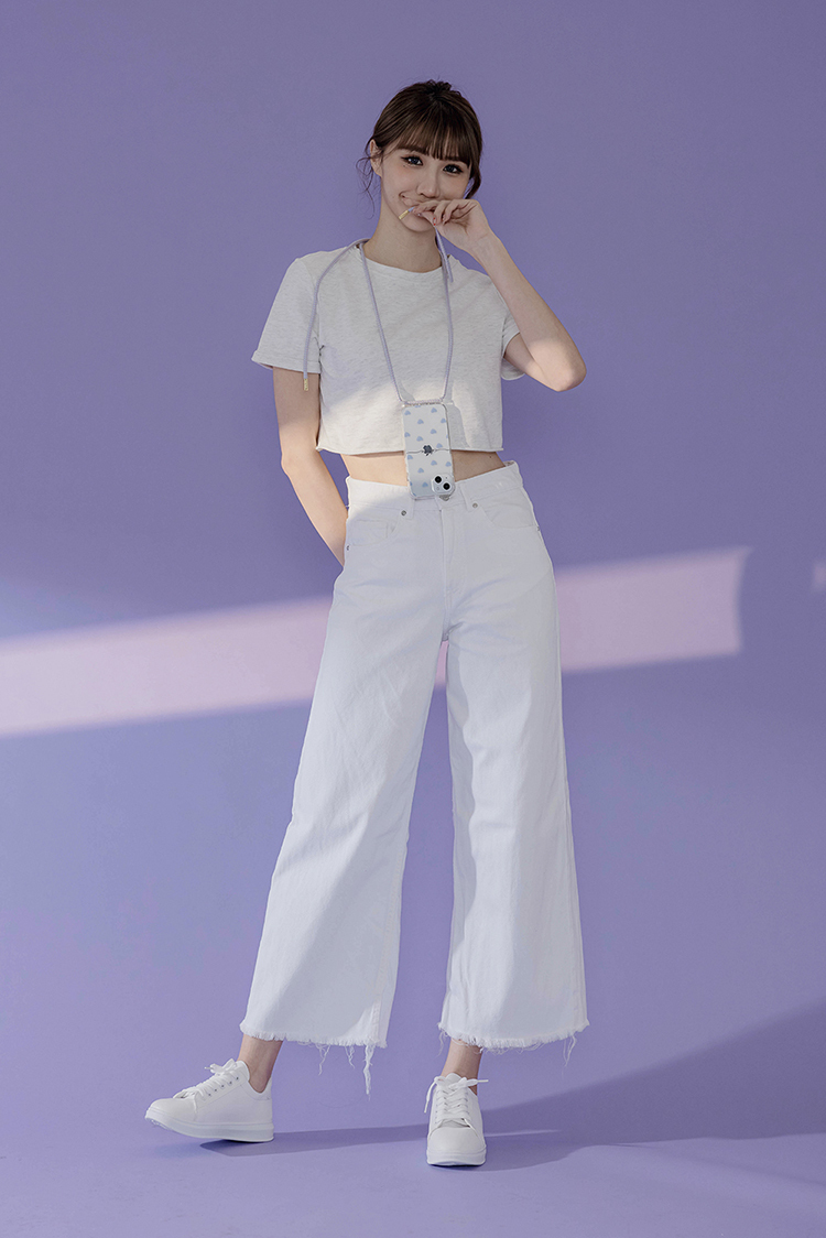 寶寶藍愛心 - (客製化) iPhone透明掛繩手機殼