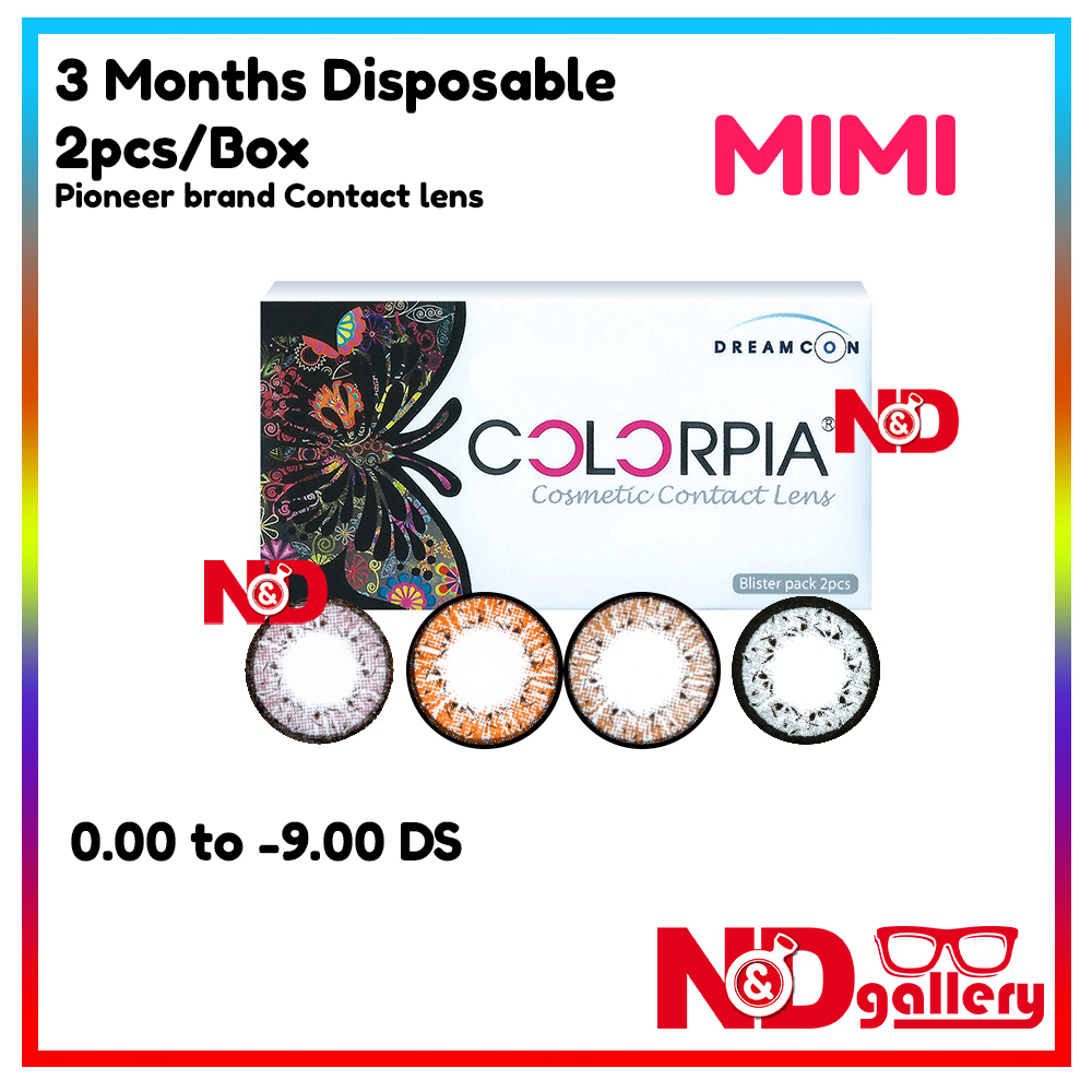 Colorpia Mimi Series , 3 Months Color contact lens 14.5mm 0.00 to -9.00DS ( mimi pink & mimi orange )
