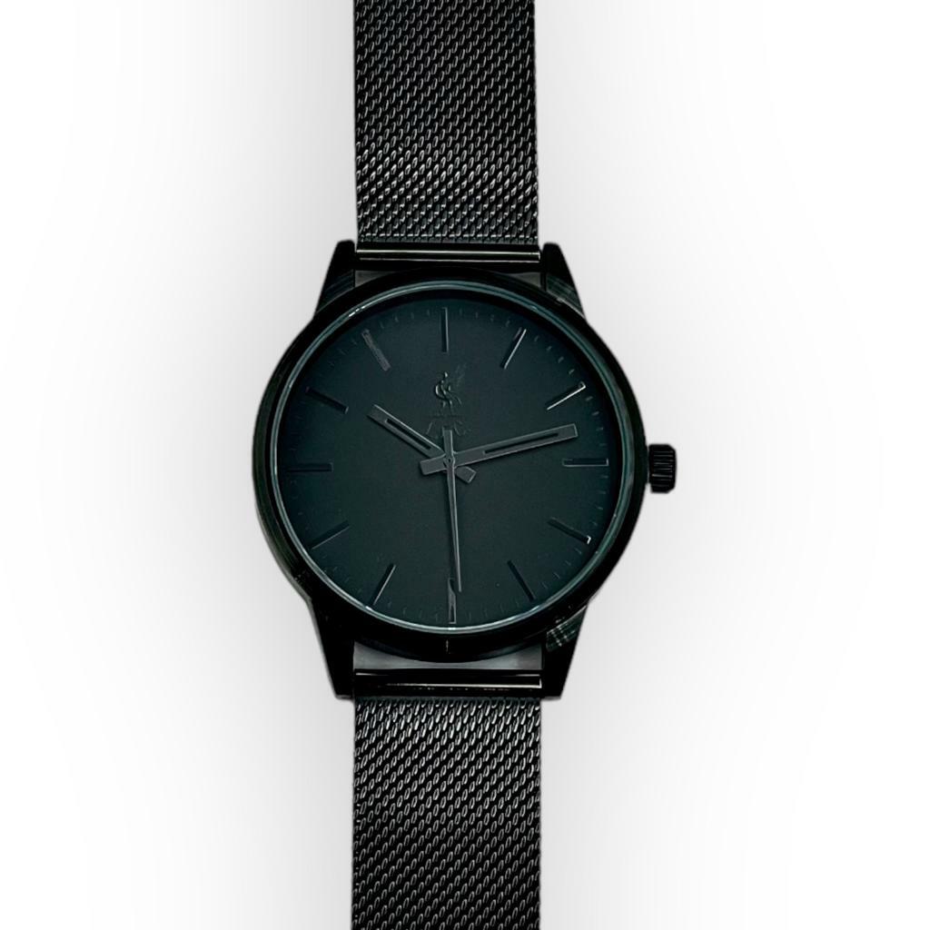 利物浦黑色手錶(可換金屬/膠帶)