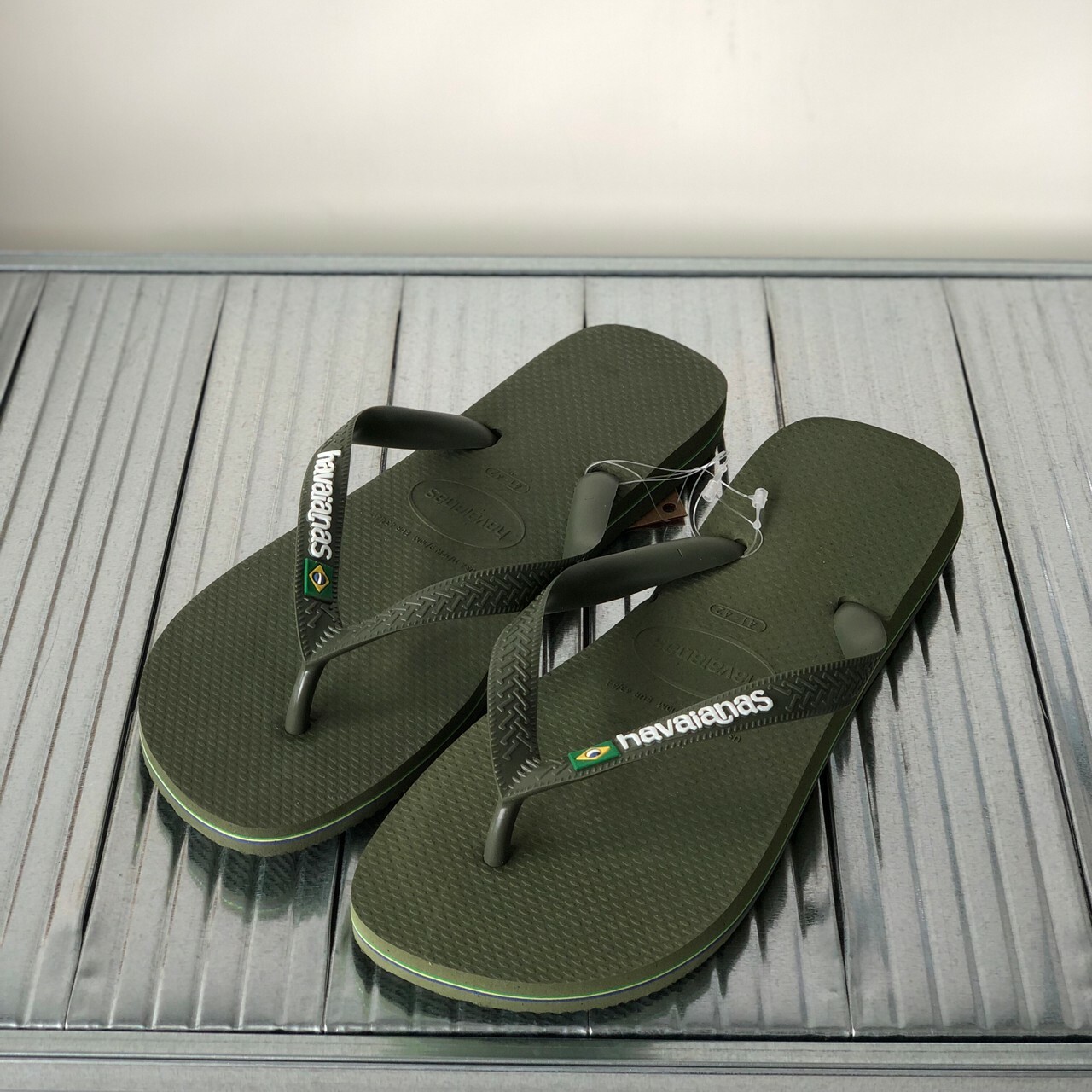 Havaianas 哈瓦仕 巴西國旗 綠 拖鞋 男款 4110850-3058U