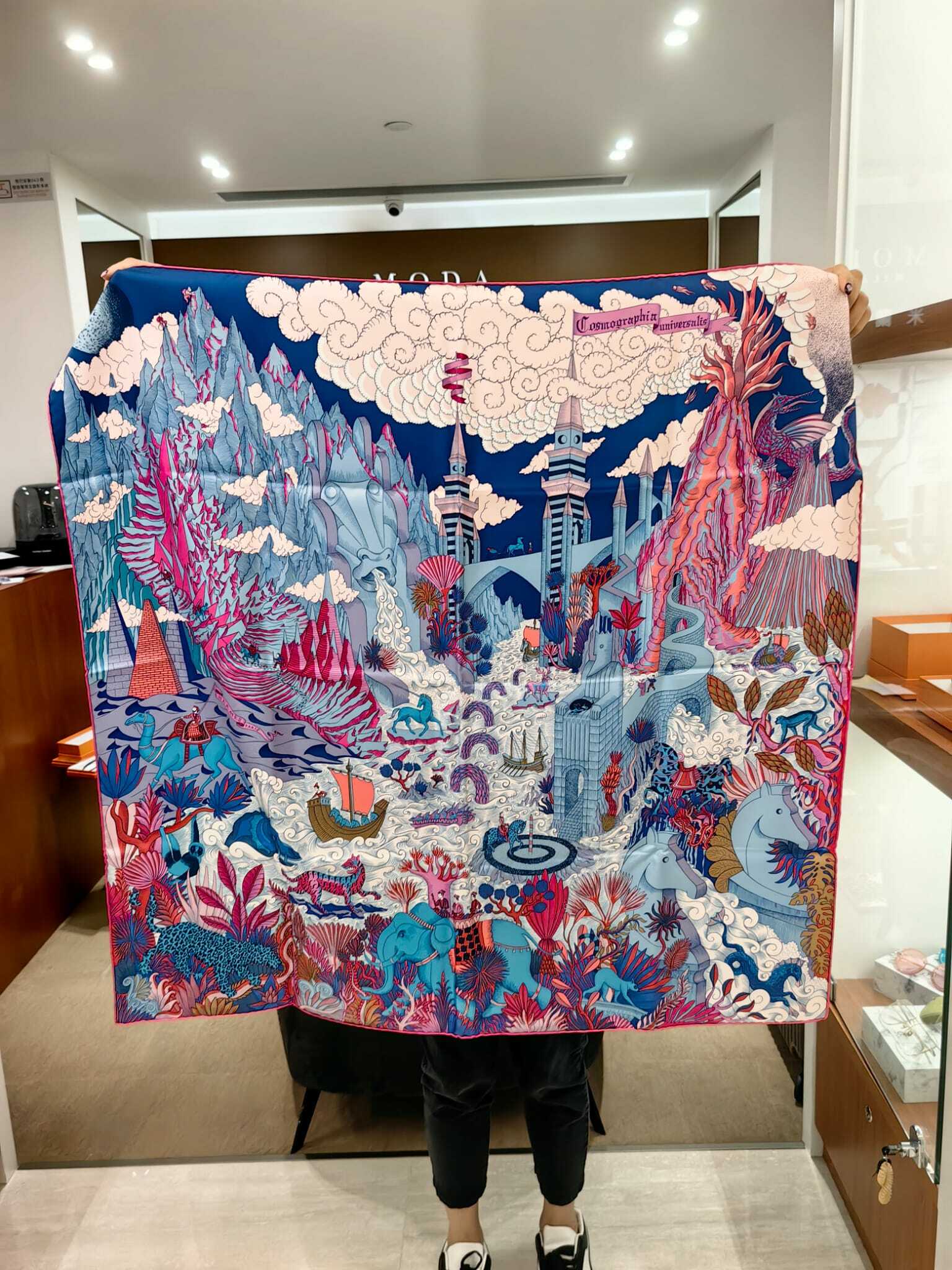 Scarf 100% soie 90 × 90cm