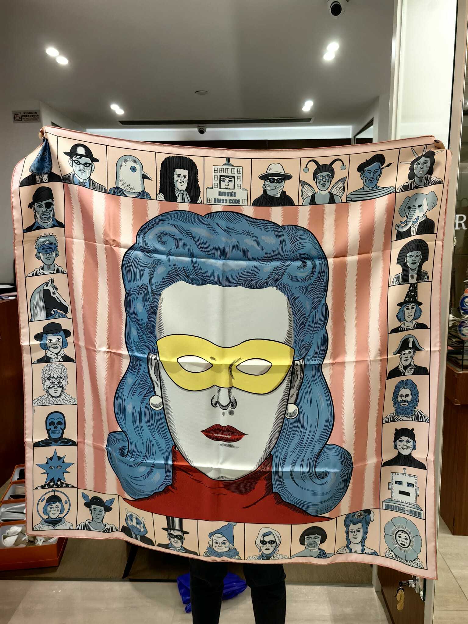 Scarf 100% soie 90 × 90cm