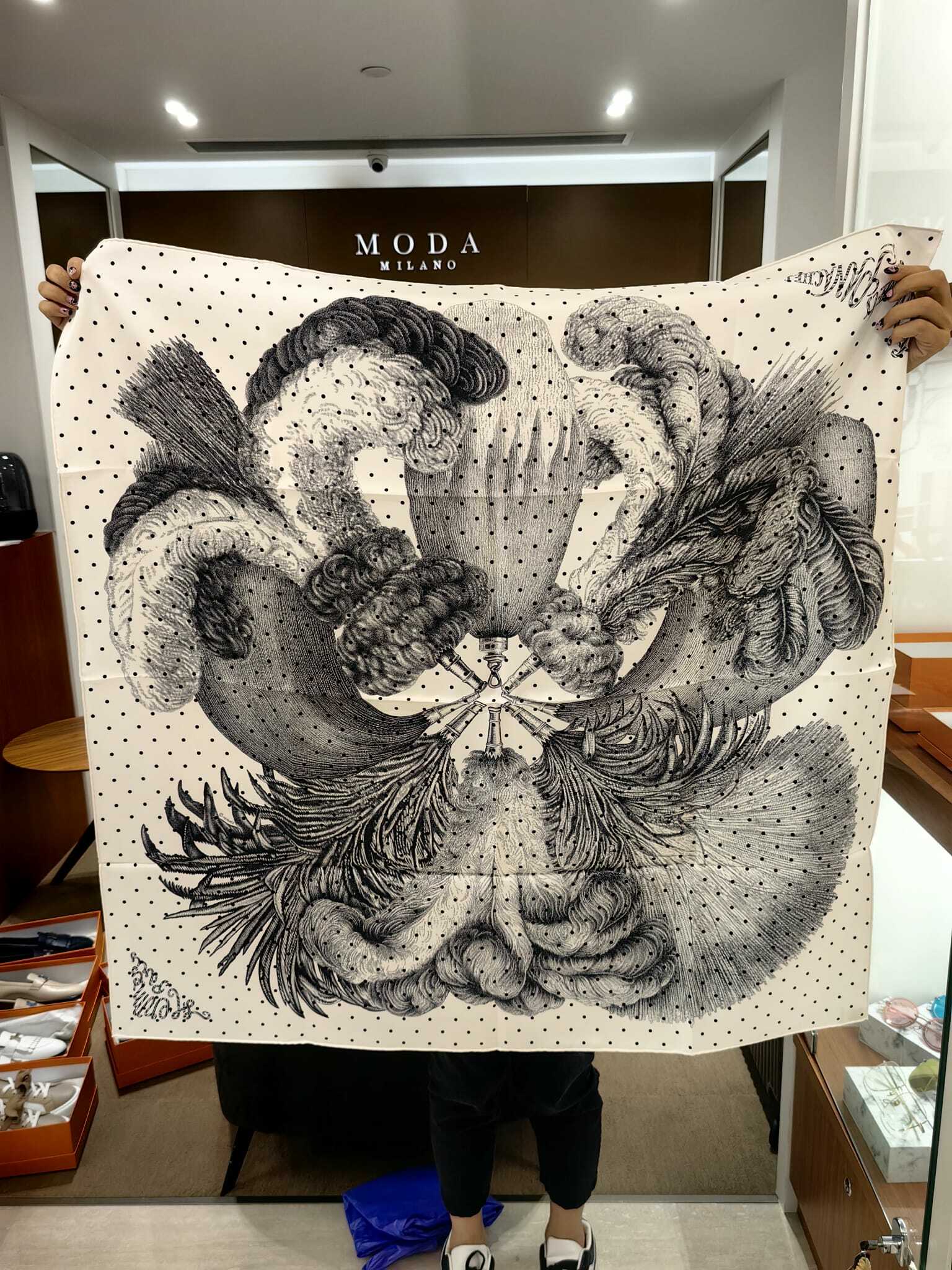 Scarf 100% soie 90 × 90cm