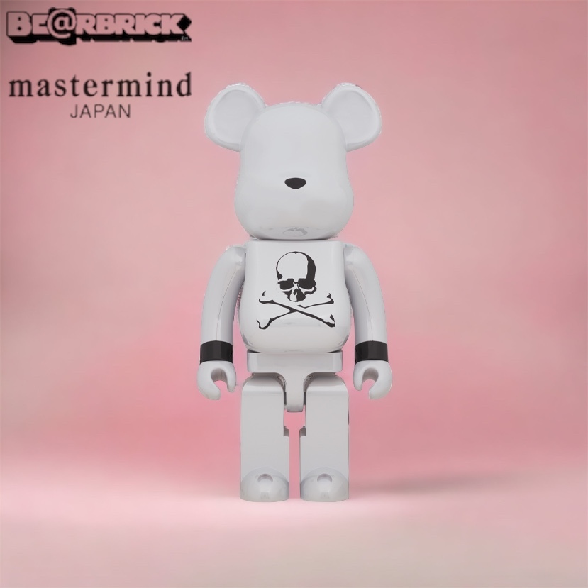 BEARBRICK mastermind JAPAN WHITE CHROME Ver. 1000％