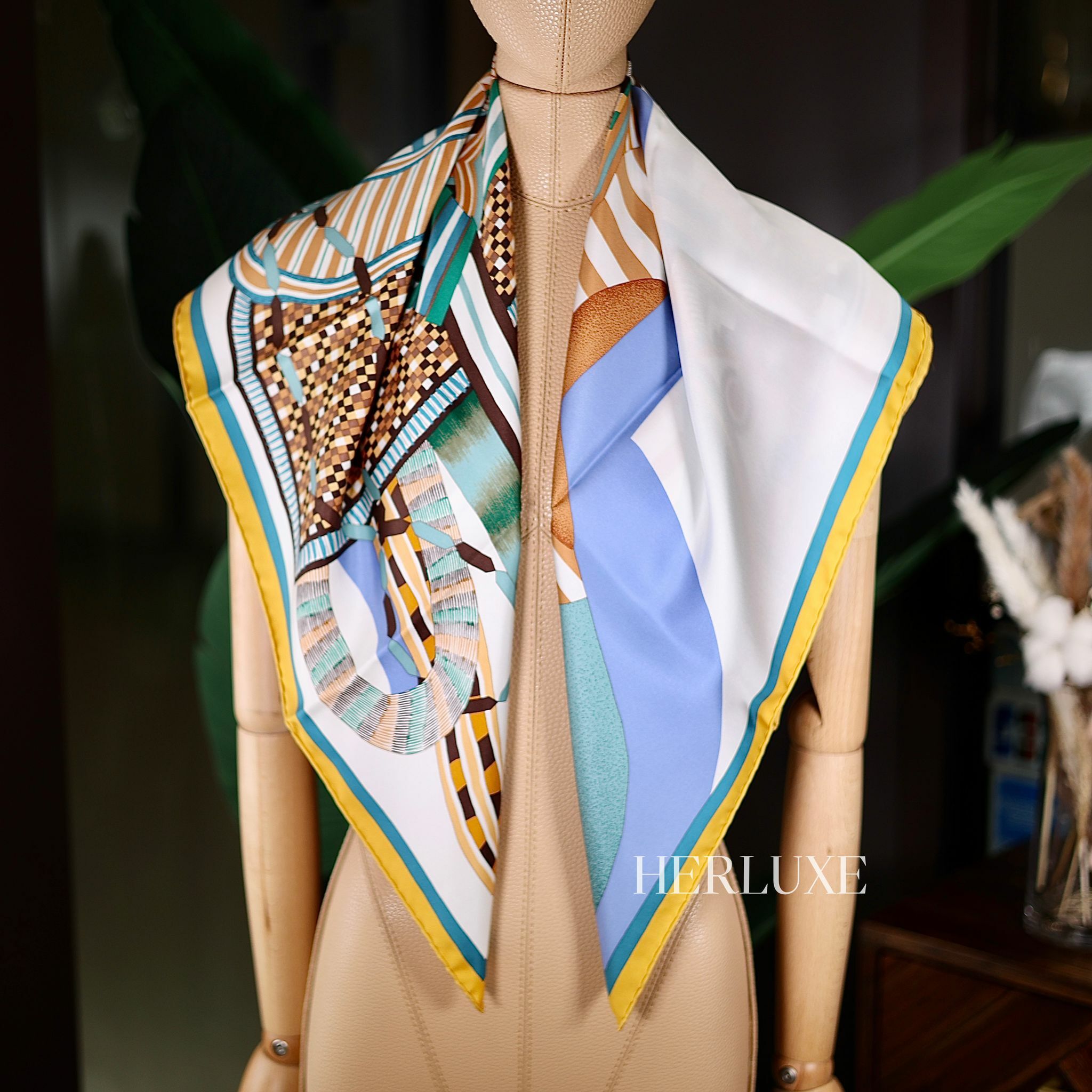 Scarf 100% soie 90 × 90cm