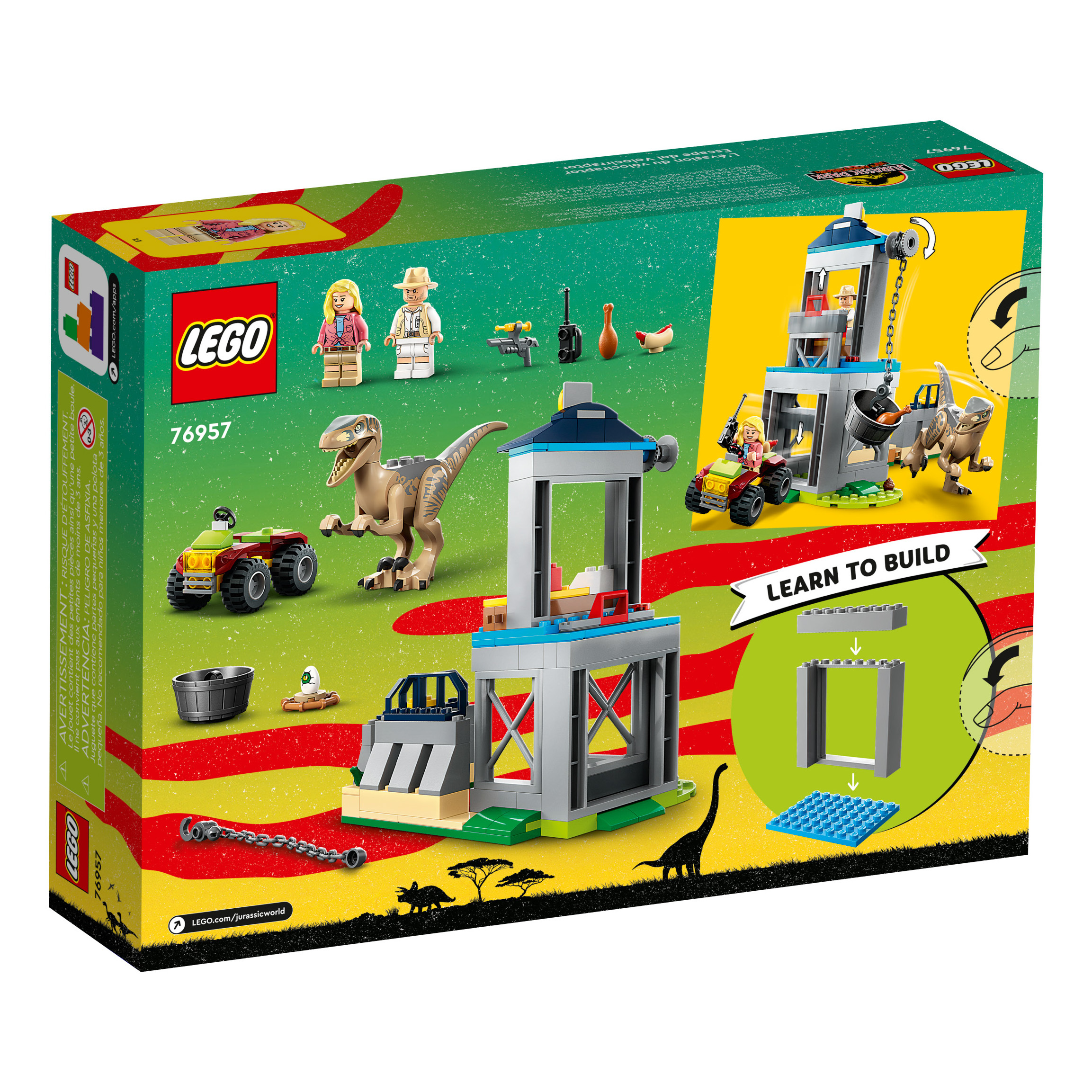 その他 yuu LEGO 76957 迅猛龍逃脫侏羅紀世界™系列