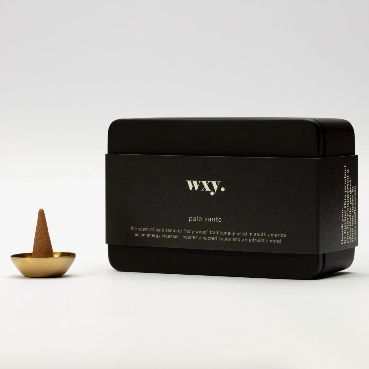 英國 WXY - 入魂香錐（秘魯印加聖木 / 天然無毒香塔 / 附：黃銅薰香座）